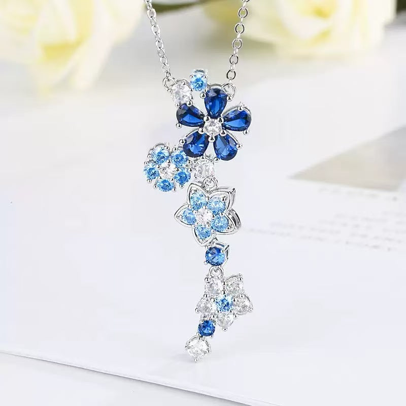 Zircon Flower Necalace Set
