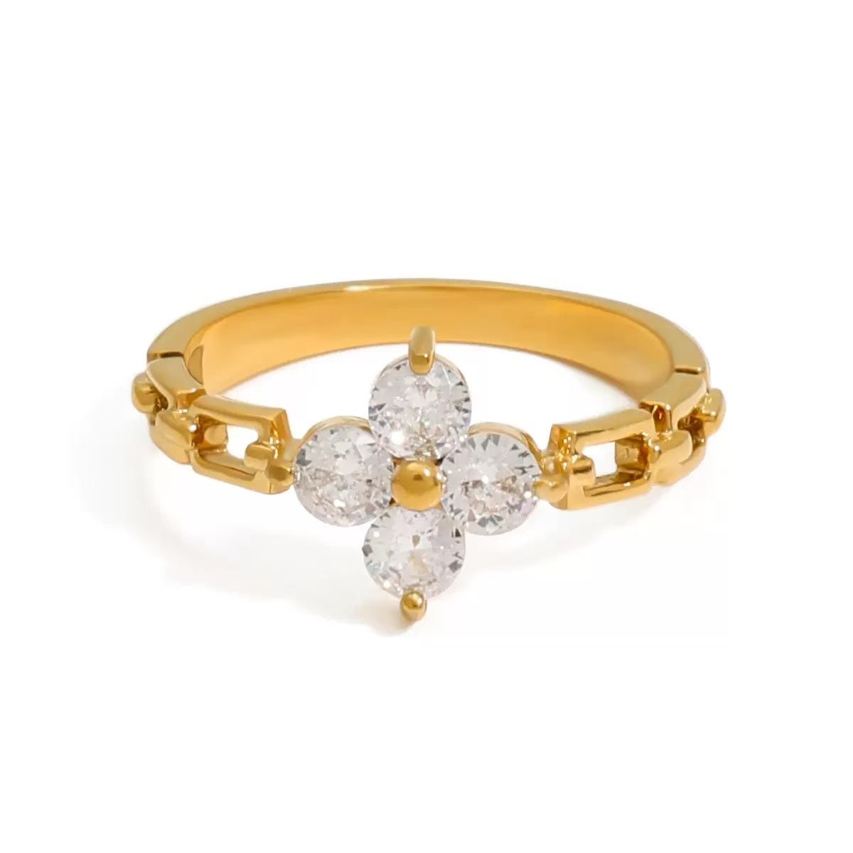 Flower Zircon Ring