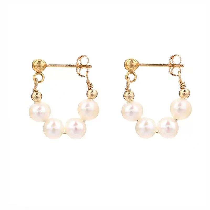 Pearl Hoop Earrings