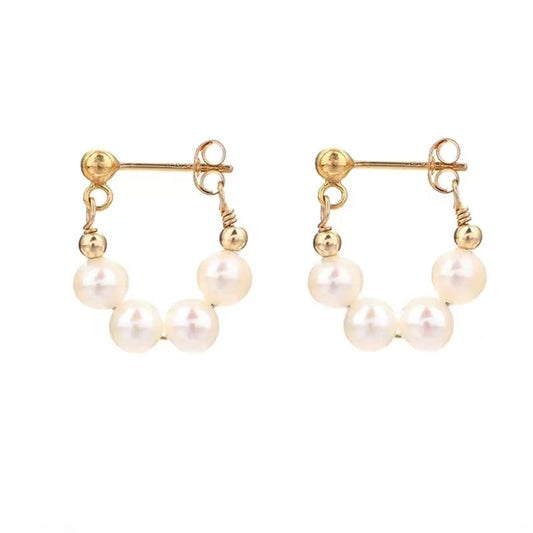 Pearl Hoop Earrings