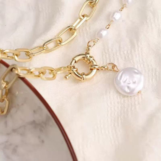 Asymmetrical Freshwater Pearl Necklace