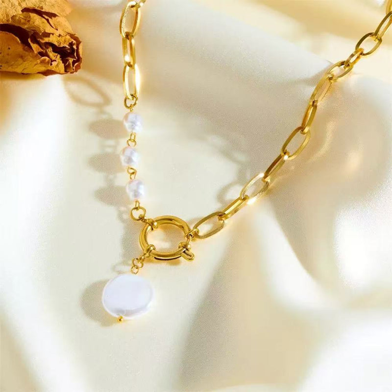 Asymmetrical Freshwater Pearl Necklace