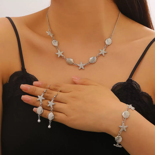 Beach Starfish Jewelry Set