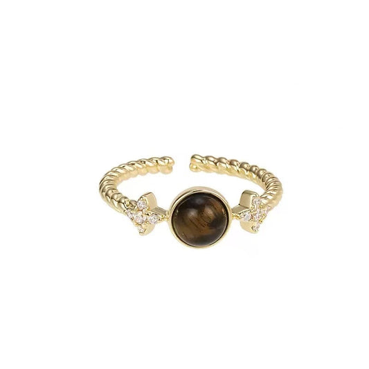 Dainty Tiger Eye Ring