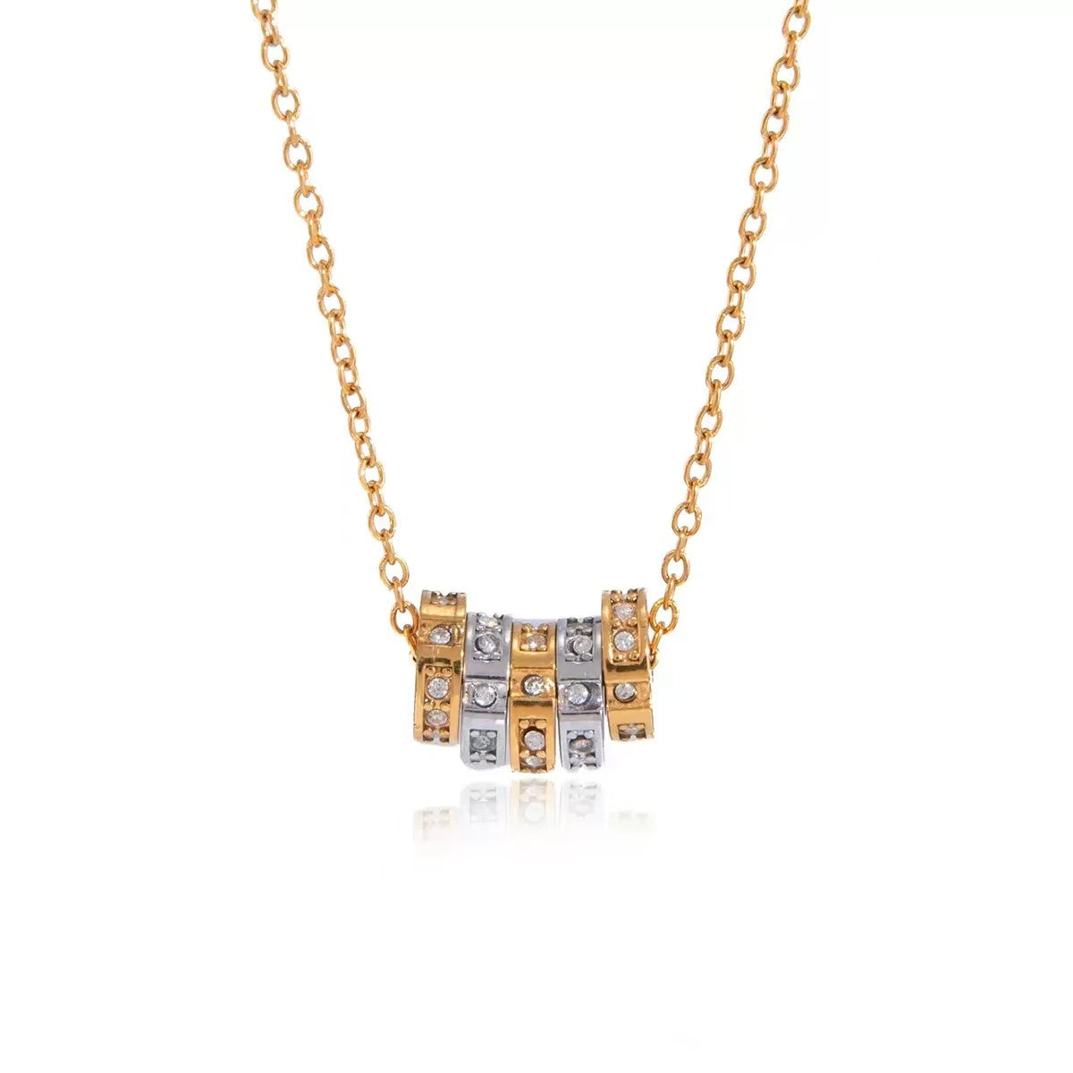 Five Spinning Beads Necklace