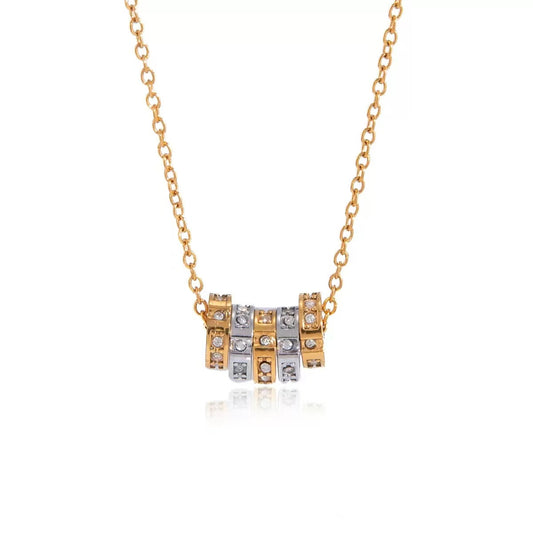 Five Spinning Beads Necklace