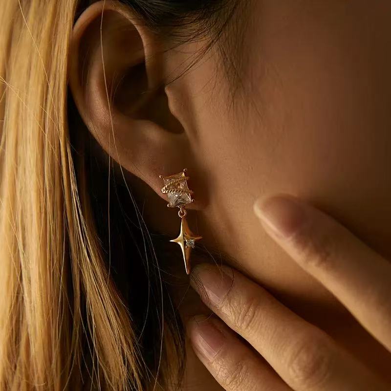 Astral Dainty Twist Earrings