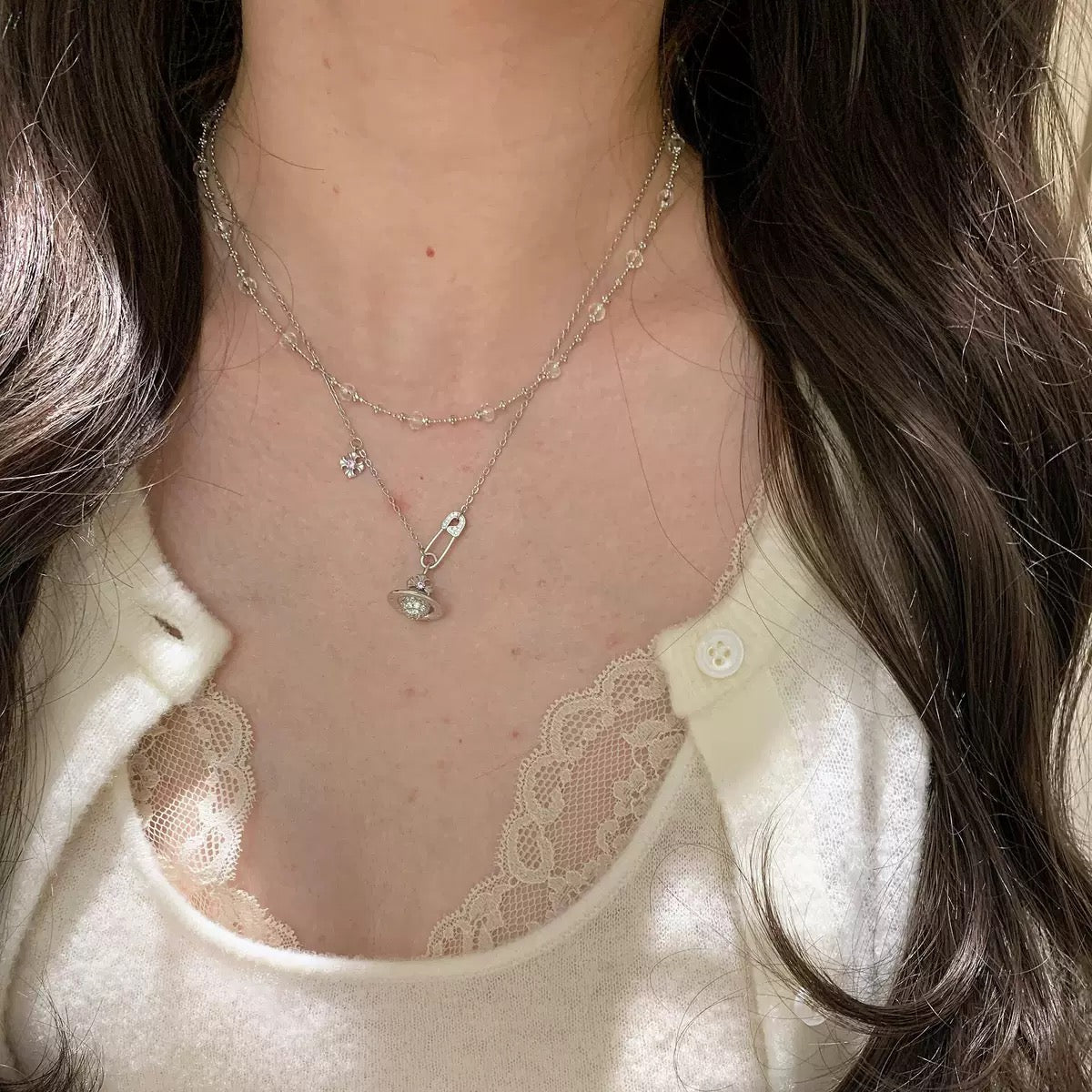 Irises Saturn Necklace
