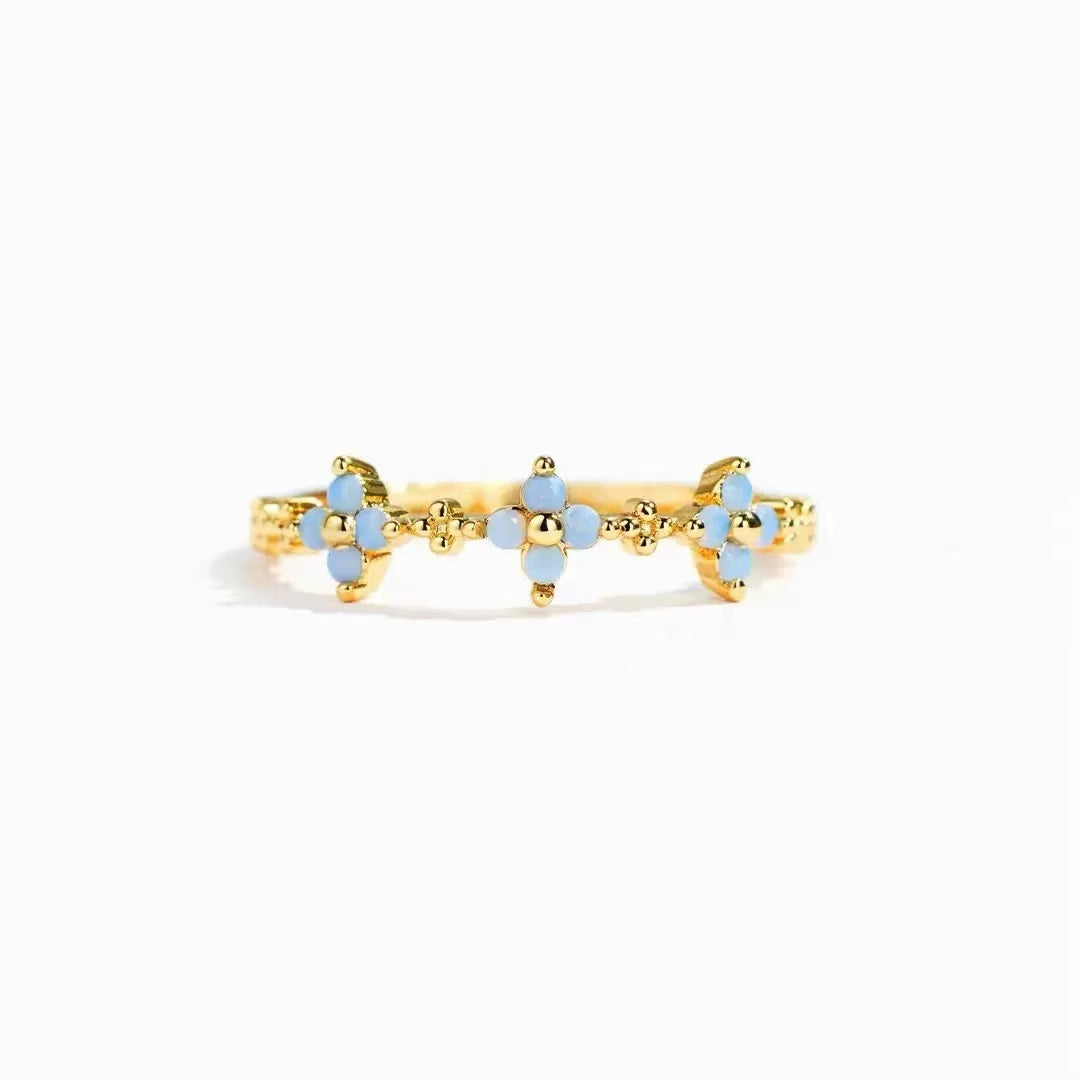 Blue Flower Ring