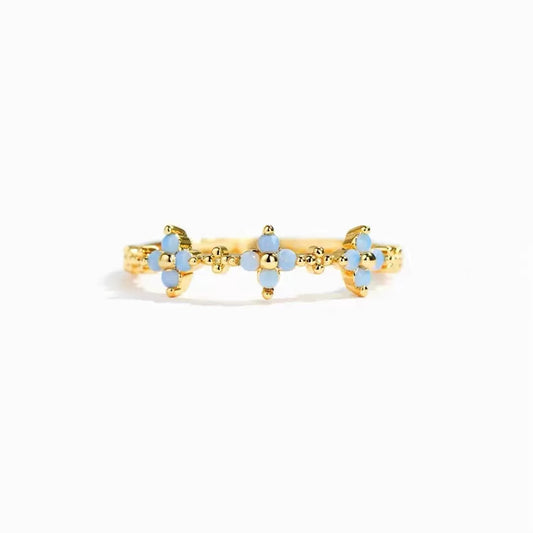 Blue Flower Ring