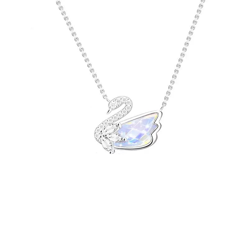 Iridescent Swan Jewelry Set
