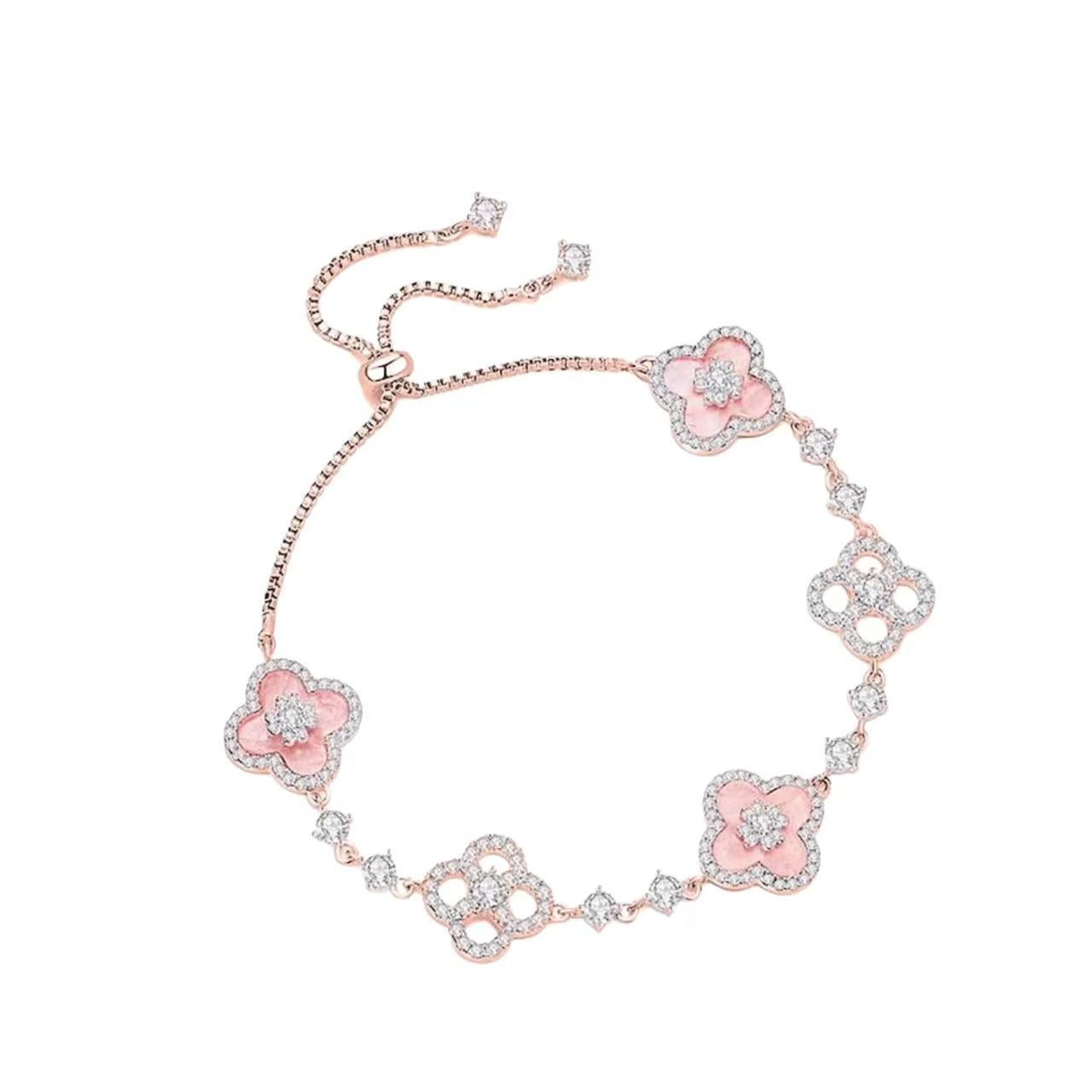 Pink Clover Mother Of Peal Set