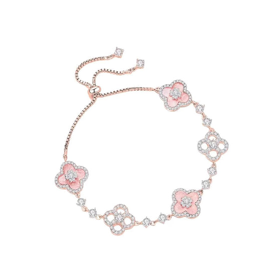 Pink Clover Mother Of Peal Set