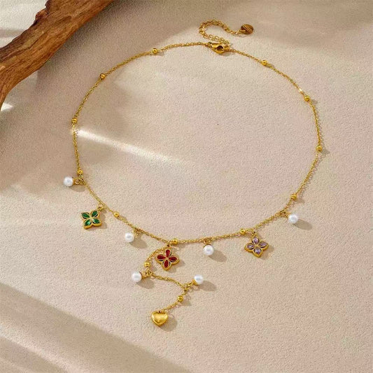 Clover Drop Necklace