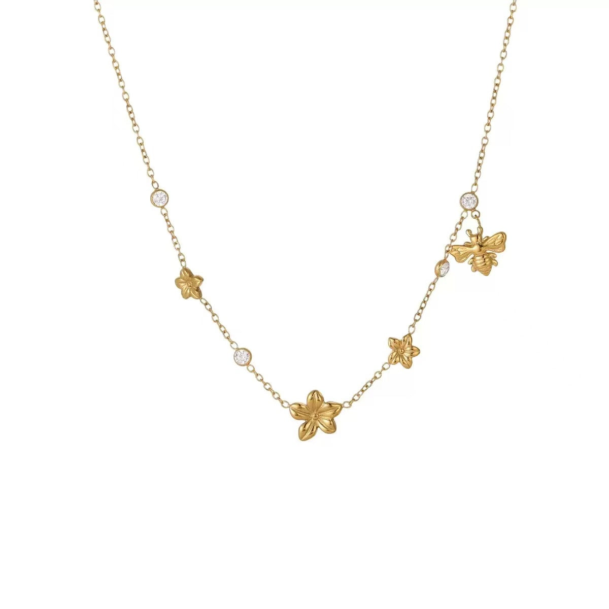 Bee & Flower Necklace Set