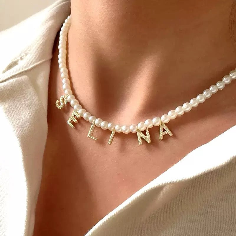 Icy Suspended Custom Name Necklace