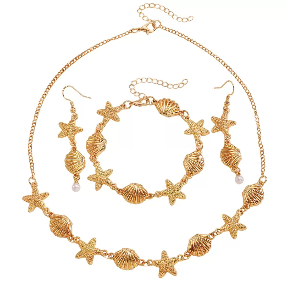 Beach Starfish Jewelry Set