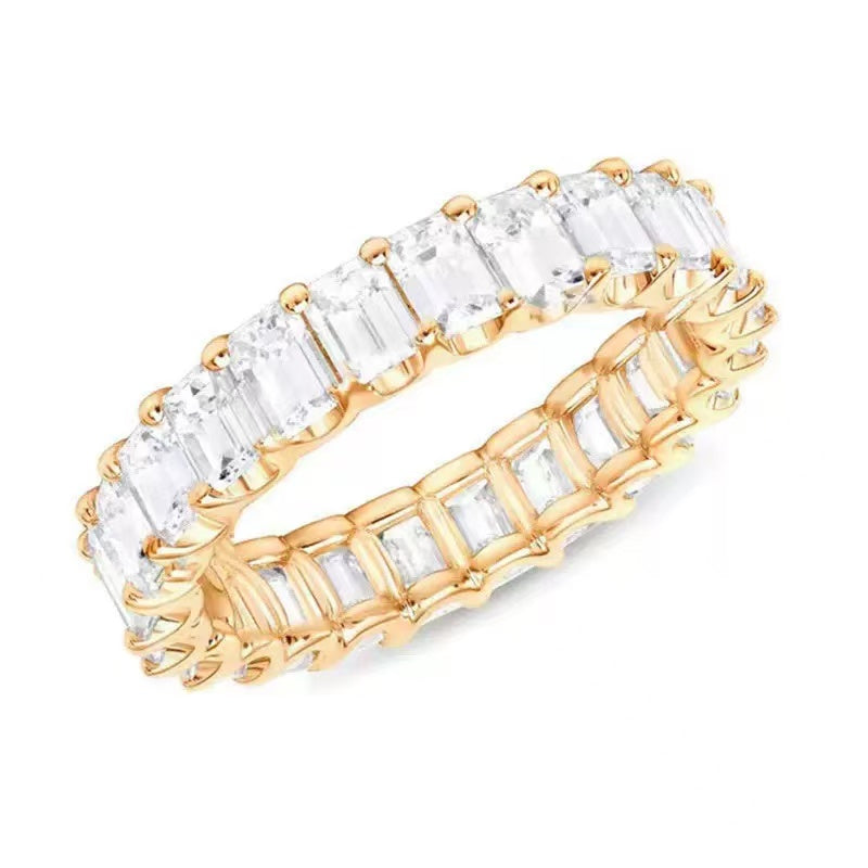 Rainbow Eternity Ring Set