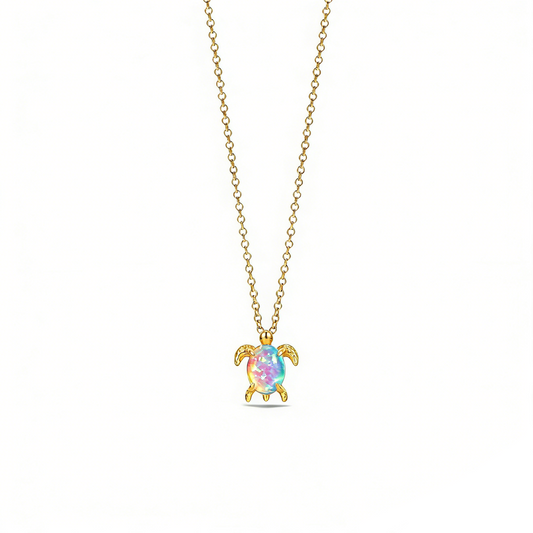 Opal Sea Turtle Beach Necklace