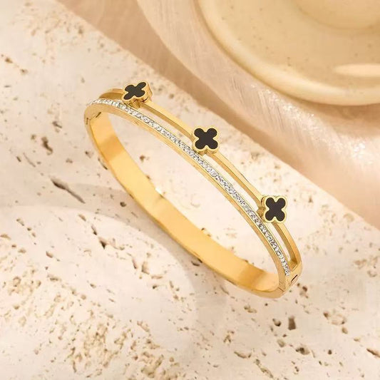 Shadow Clover Bangle