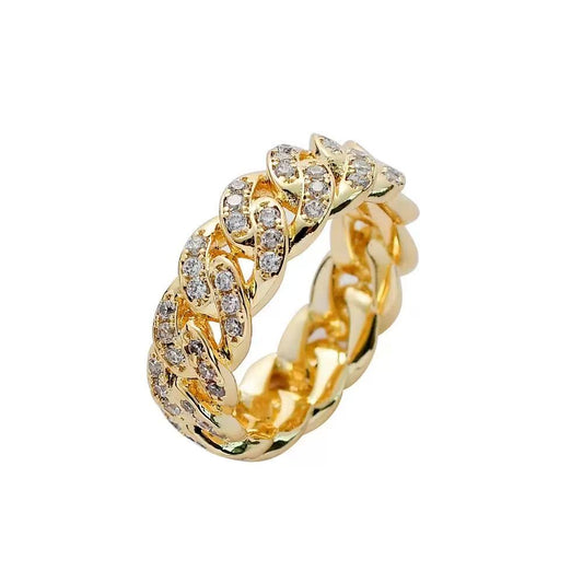 Pave Cuban Link Ring