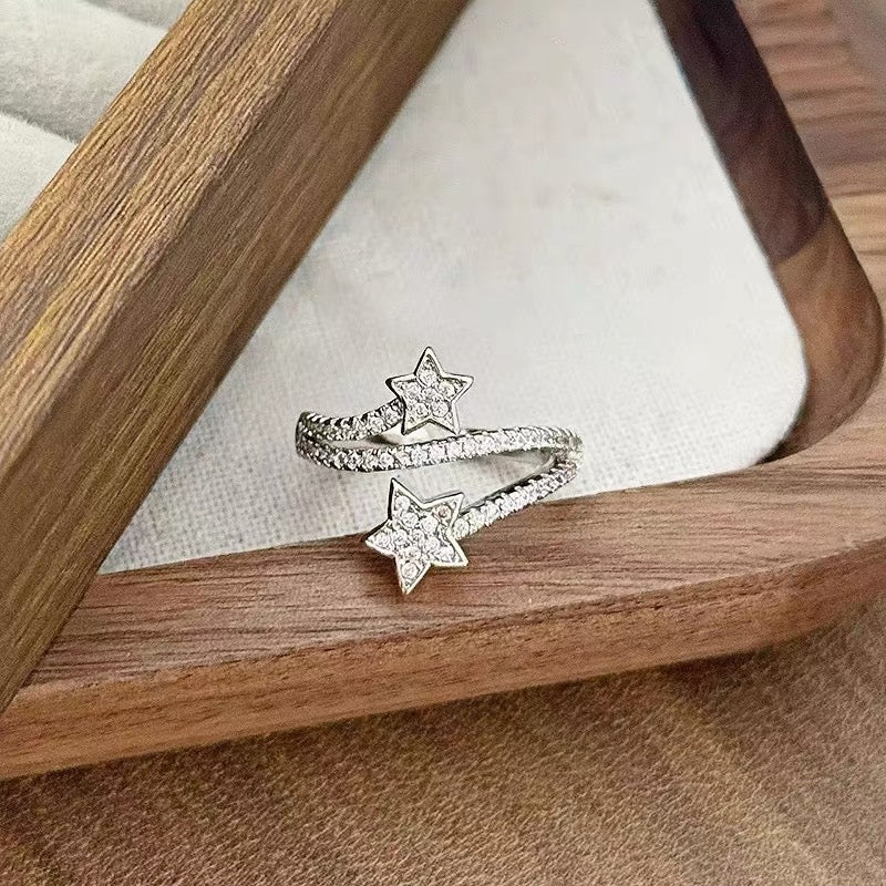 Sparkle Dual Star Ring
