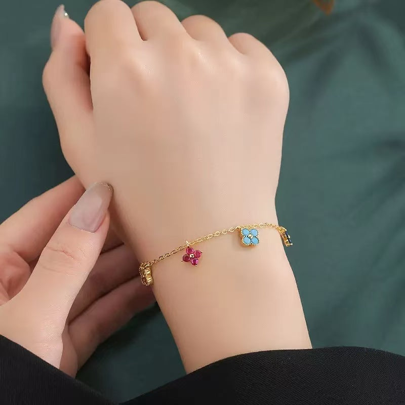 Colorful Clover Jewelry Set