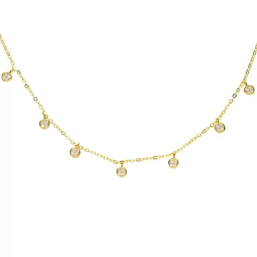 Dangling CZ Diamonds Necklace