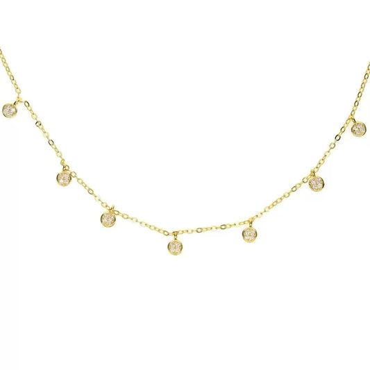 Dangling CZ Diamonds Necklace