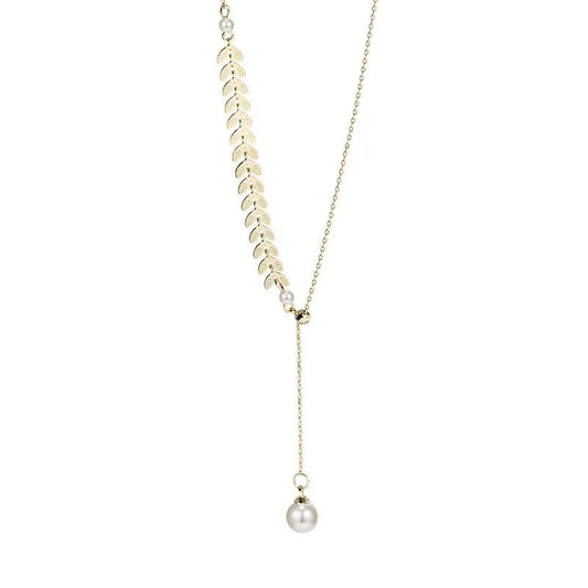 Wheat & peal Necklace