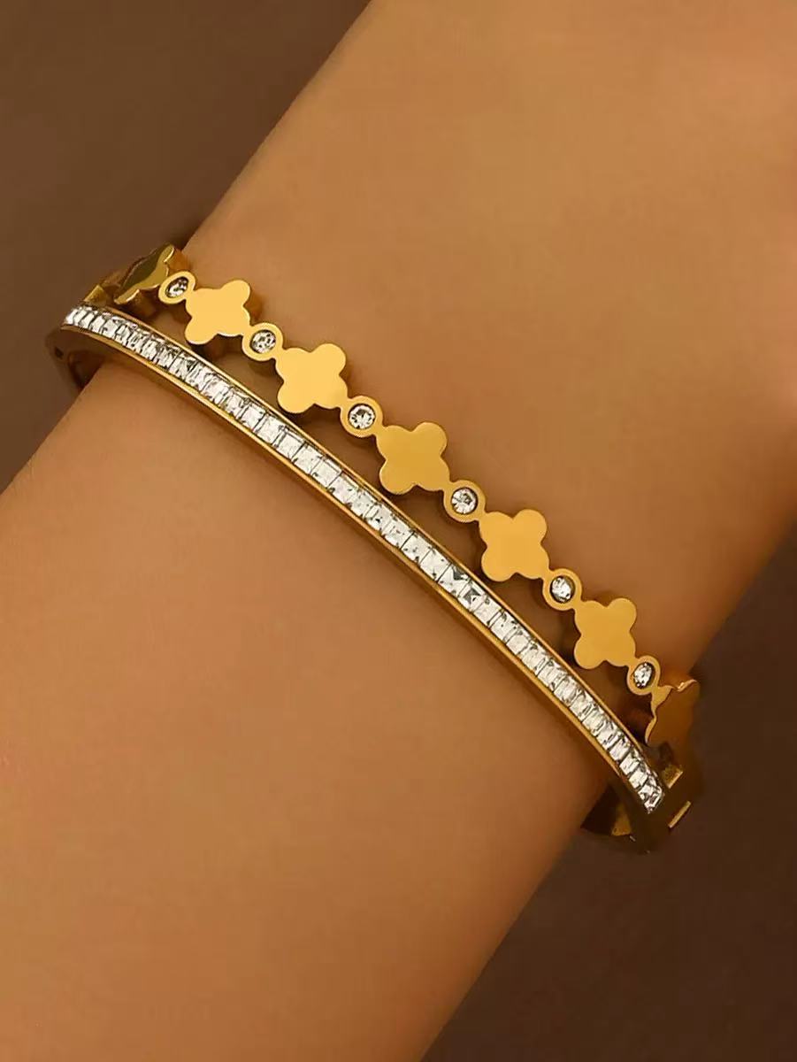 Four Leaf Clover Bangle
