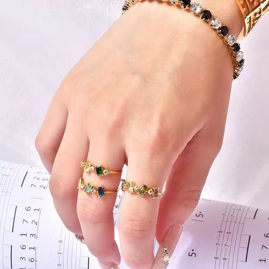 Cluster Gemstone Ring