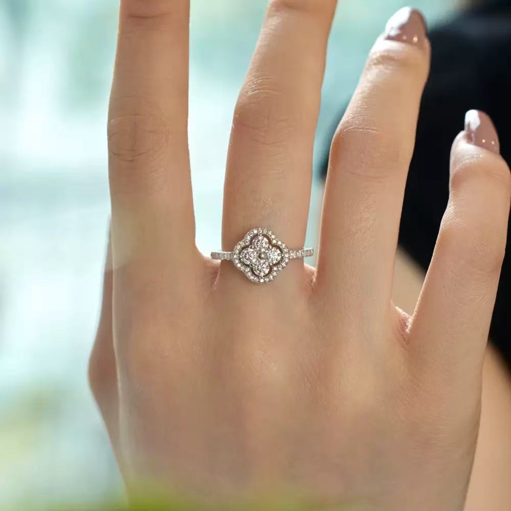 Floral Halo Statement Ring