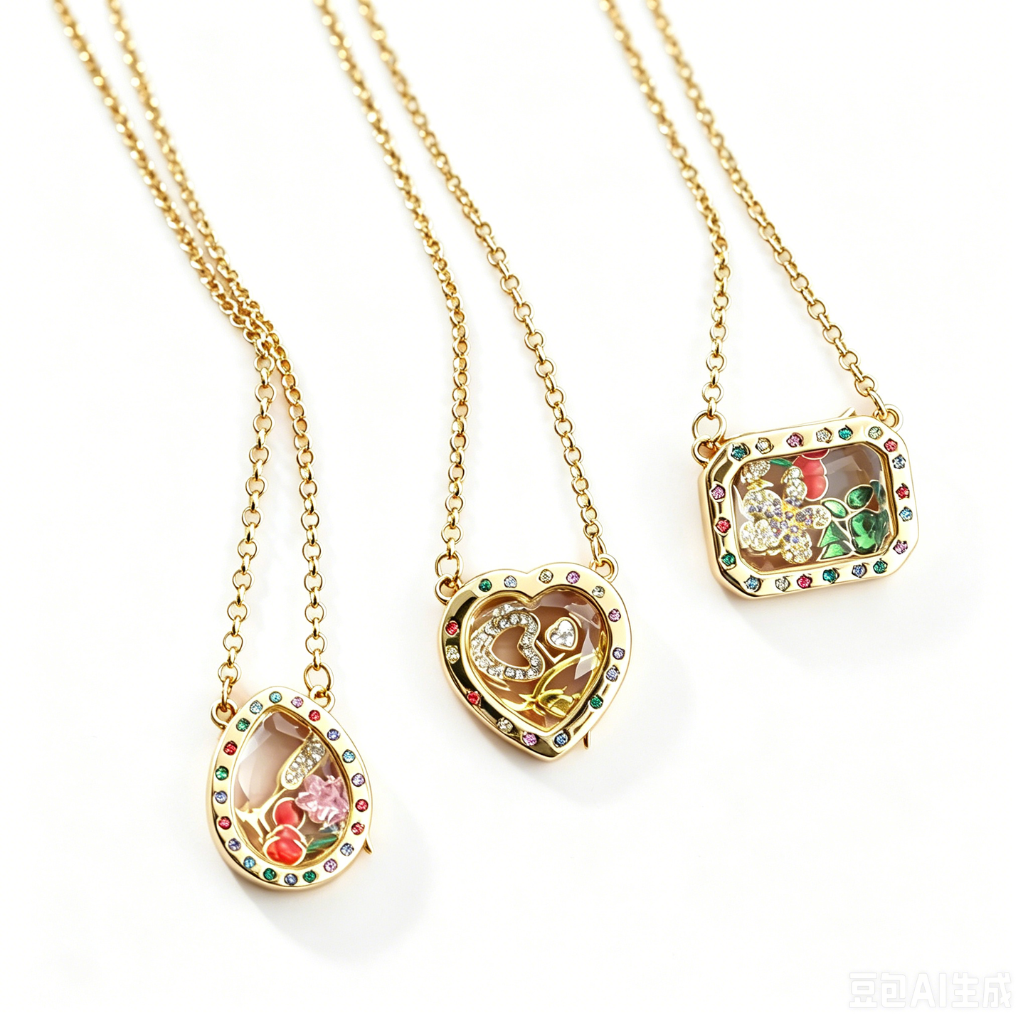Colorful Zircon Locket