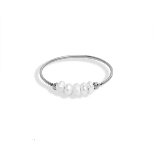 Dainty Pearl Stacking Ring