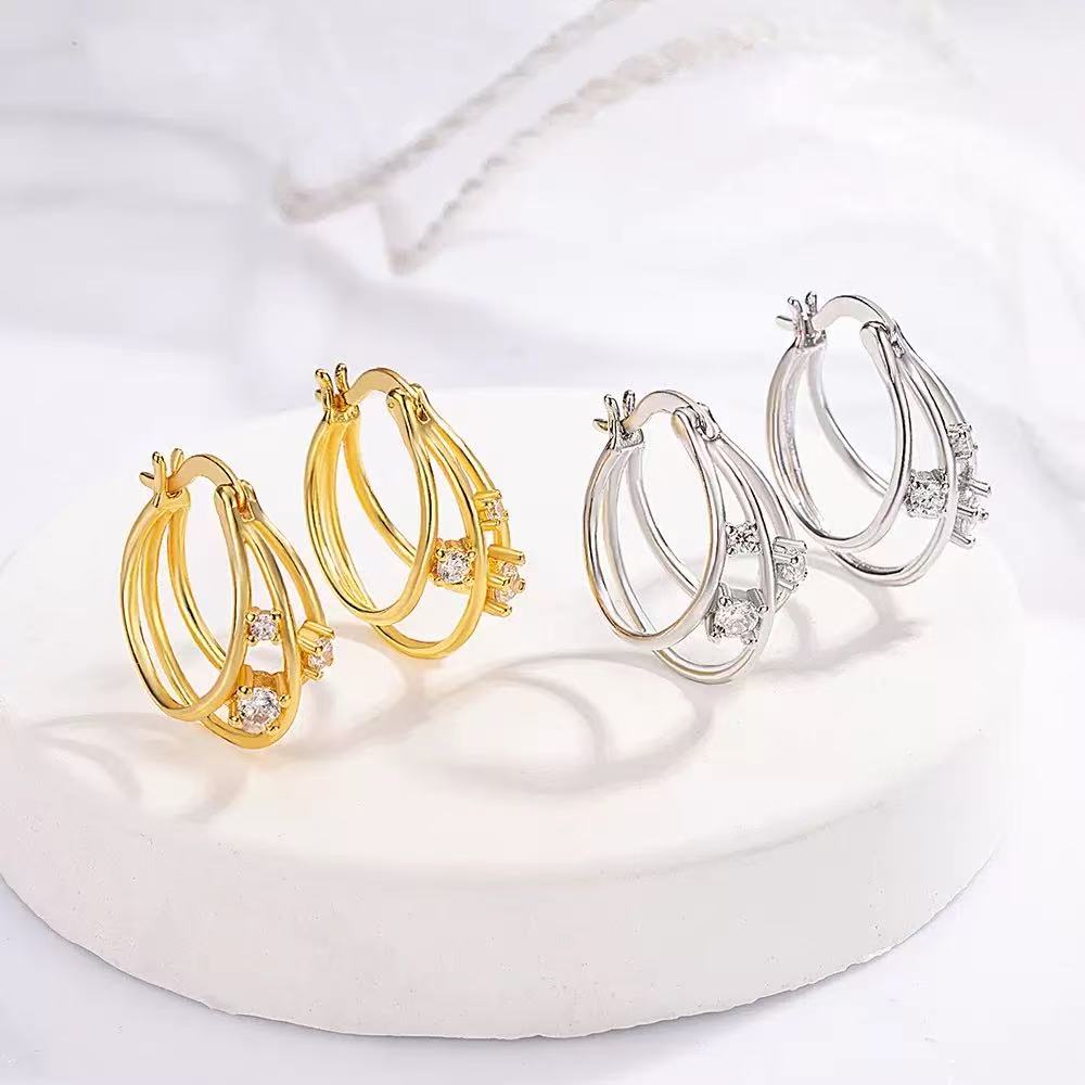 Triple Hoop Earrings