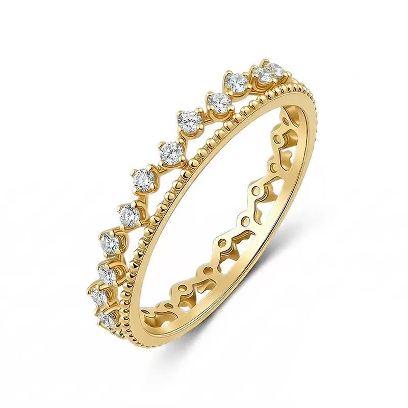 Shimmer Crown Stone Ring