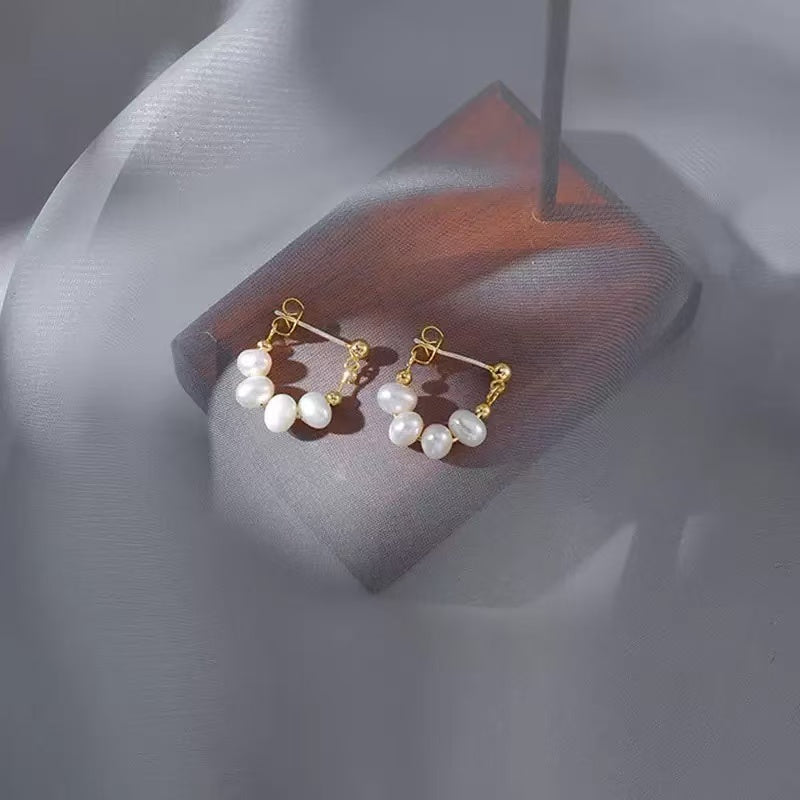 Pearl Hoop Earrings