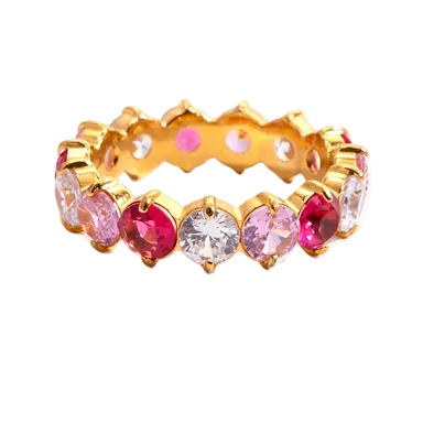 Rainbow Gem Sparkle Ring