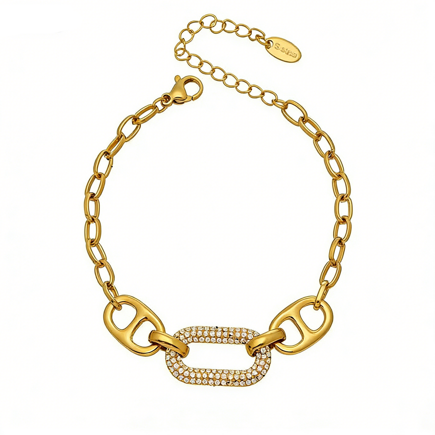 Interlocked Oval Links Bracelet