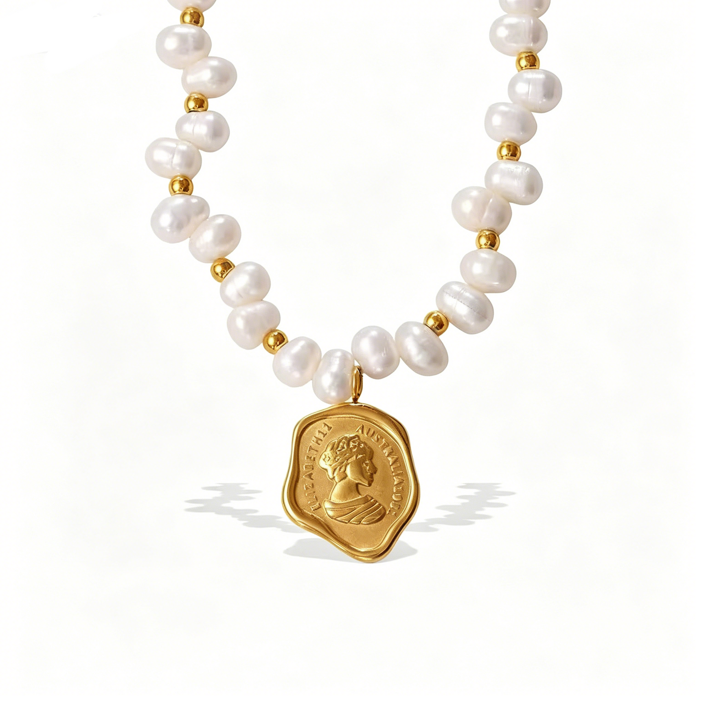 Vintage Golden Coin Necklace