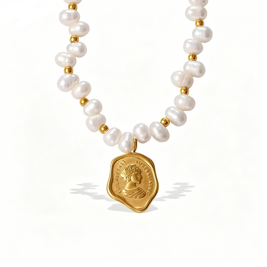 Vintage Golden Coin Necklace