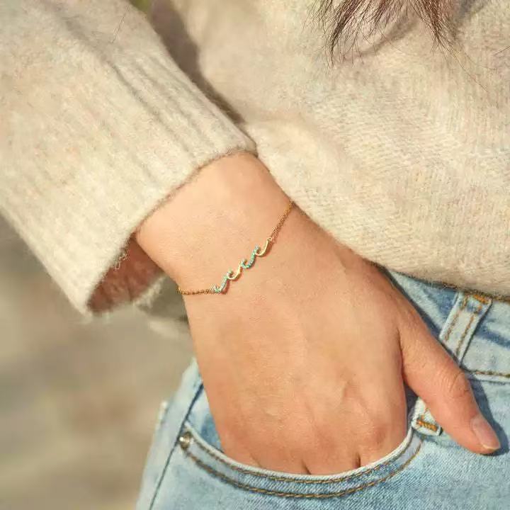 Ocean Wave Charm Bracelet