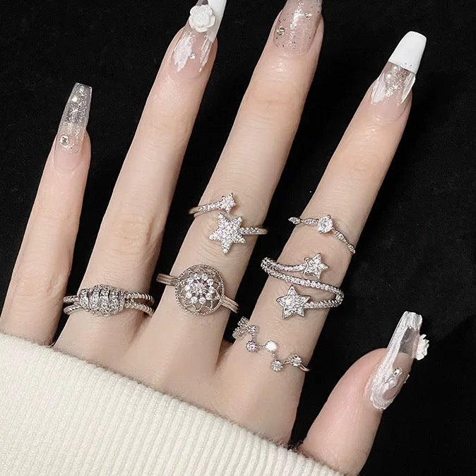 Sparkle Dual Star Ring