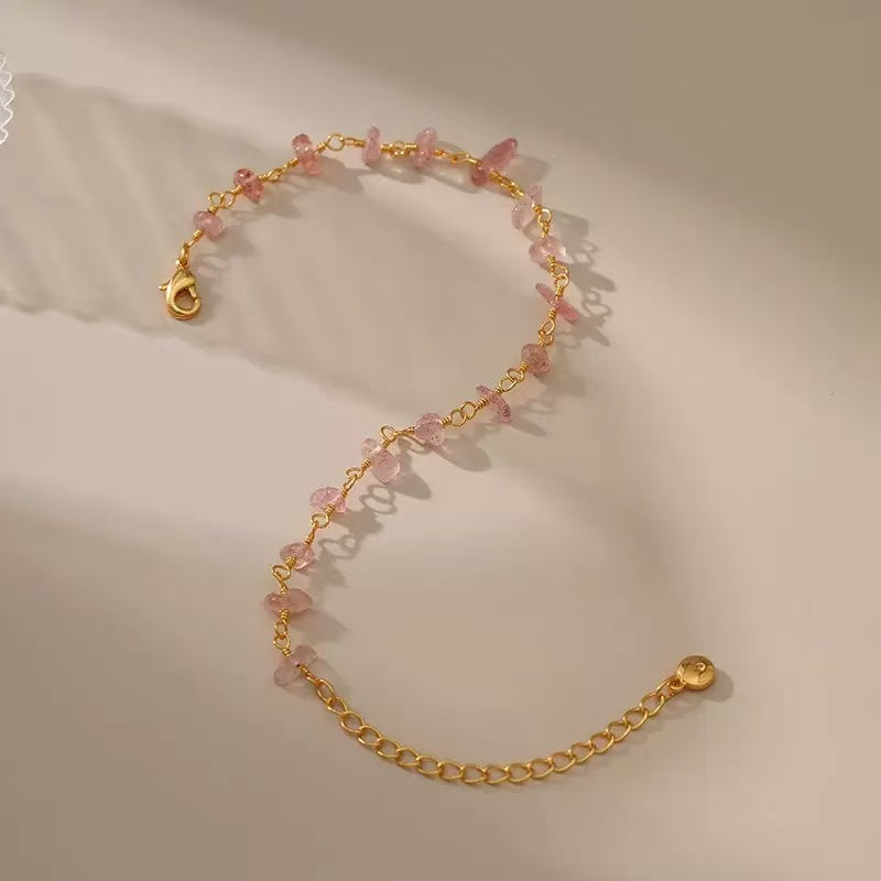 Strawberry Glow Charm Bracelet