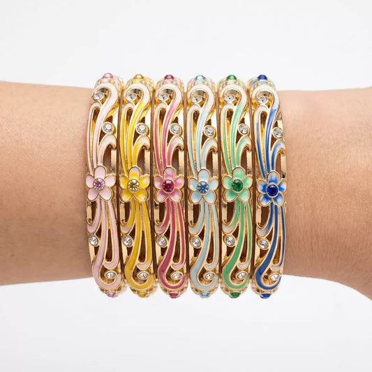 Openwork Floral Bangle