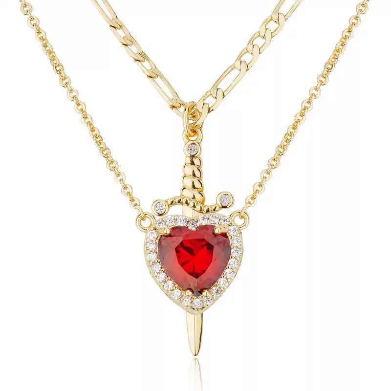 Heart & Sword Necklace