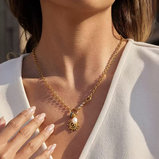 Peal Sun Necklace