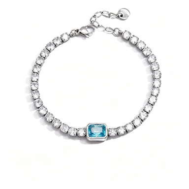 Silver Blue Sparkle Bracelet