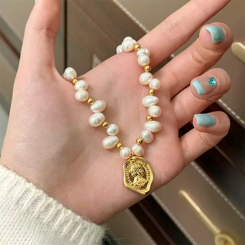 Vintage Golden Coin Necklace